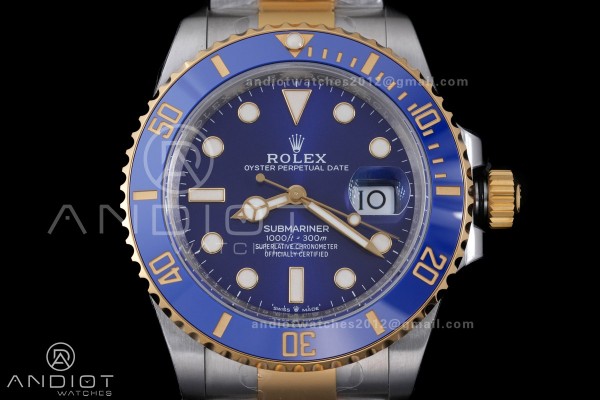 Submariner 126613 LB SS/YG Blue Ceramic 904L Steel...