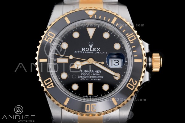Submariner 126613 LN SS/YG Black Ceramic 904L Stee...