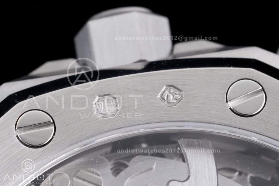 Royal Oak Chrono 26240 Frosted SS APSF 1:1 Best Edition Ice Blue Dial on Bracelet SA4401 Super Clone