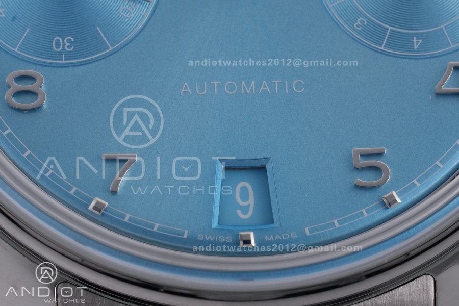 Portugieser Automatic 42mm SS APSF 1:1 Best Edition Ice Blue Dial on SS Bracelet A52010