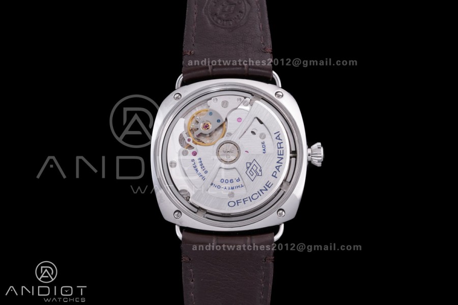 PAM1386 Radiomir 40mm VSF 1:1 Best Edition Green Dial on Brown Leather Strap P900
