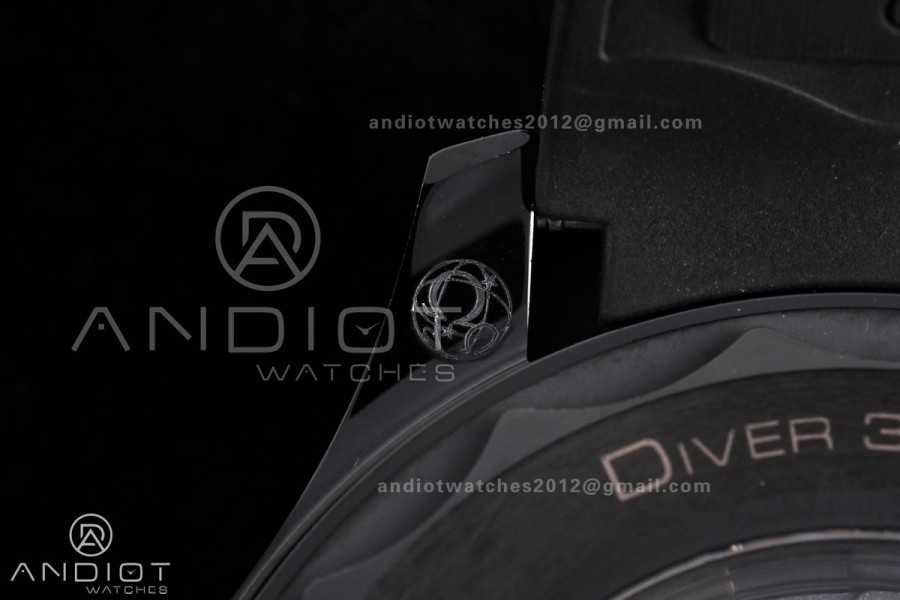 Seamaster Diver 300M Black Ceramic V4 VSF 1:1 Best Edition Black Dial On Black Rubber Strap Super Clone Asian 8806