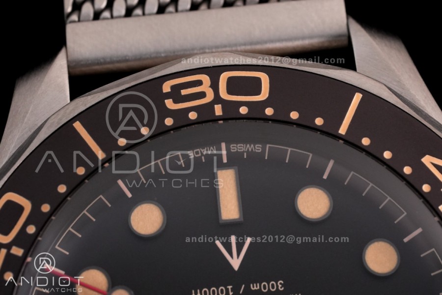 Seamaster 300 "No Time to Die" Limited Edition VSF 1:1 Best Edition on Titanium Mesh Bracelet SA8806 Super Clone V7