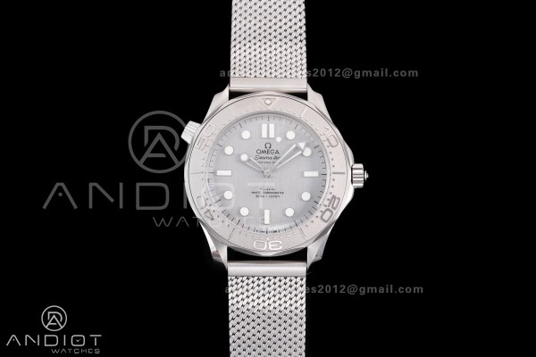 2024 Seamaster 300 VSF 1:1 Best Edition Silver Dial on SS Mesh Bracelet SA8806