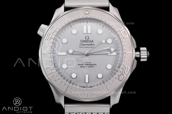 2024 Seamaster 300 VSF 1:1 Best Edition Silver Dial on SS Mesh Bracelet SA8806
