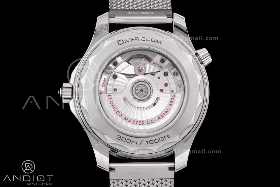 2024 Seamaster 300 VSF 1:1 Best Edition Silver Dial on SS Mesh Bracelet SA8806