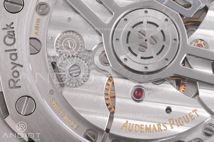 Royal Oak 41mm 15510 "50th Anniversary" SS ZF 1:1 Best Edition Gray Textured Dial on SS Bracelet A4302