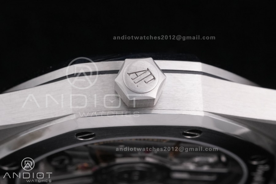 Royal Oak 41mm 15510 "50th Anniversary" SS ZF 1:1 Best Edition Gray Textured Dial on SS Bracelet A4302