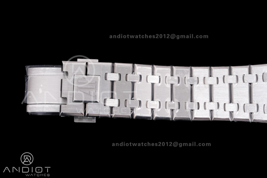 Royal Oak 41mm 15510 "50th Anniversary" SS ZF 1:1 Best Edition Gray Textured Dial on SS Bracelet A4302