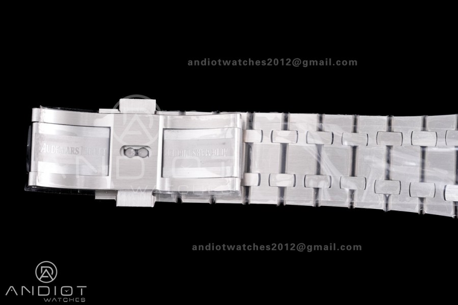 Royal Oak 41mm 15510 "50th Anniversary" SS ZF 1:1 Best Edition Gray Textured Dial on SS Bracelet A4302