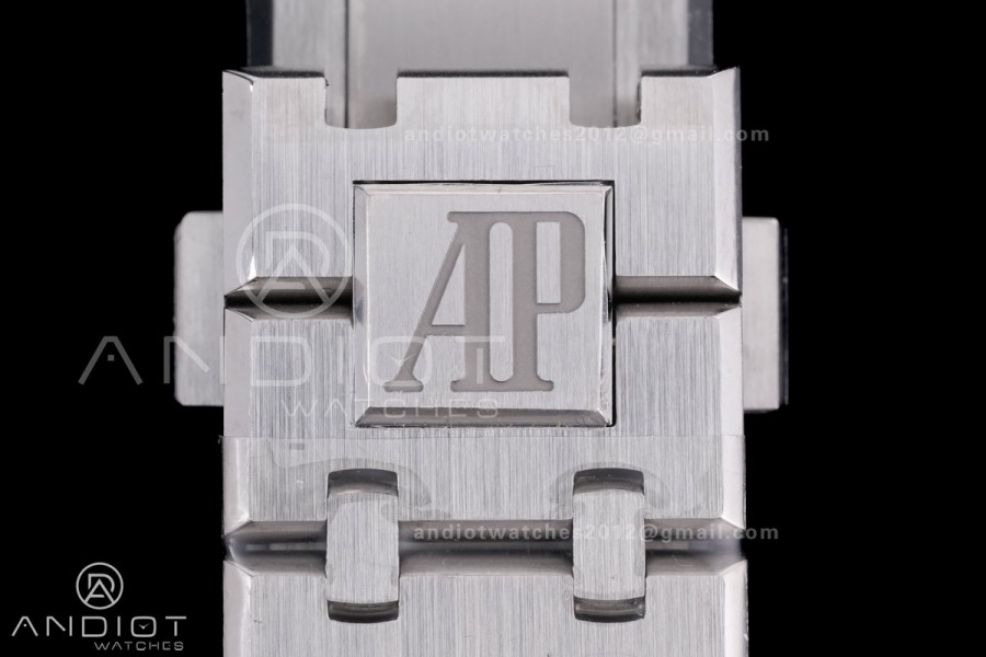 Royal Oak 41mm 15510 "50th Anniversary" SS ZF 1:1 Best Edition Gray Textured Dial on SS Bracelet A4302