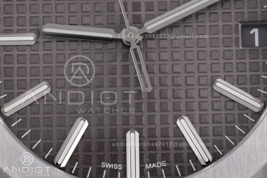 Royal Oak 41mm 15510 "50th Anniversary" SS ZF 1:1 Best Edition Gray Textured Dial on SS Bracelet A4302