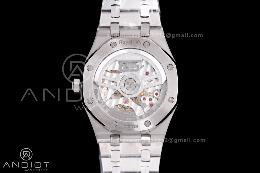 Royal Oak 41mm 15510 "50th Anniversary" SS ZF 1:1 Best Edition Gray Textured Dial on SS Bracelet A4302