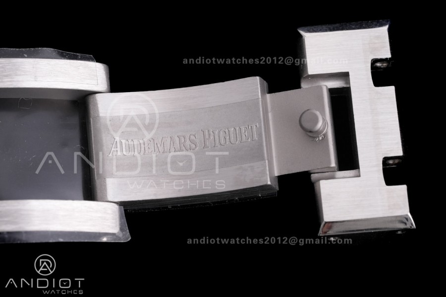 Royal Oak 41mm 15510 "50th Anniversary" SS ZF 1:1 Best Edition Green Textured Dial on SS Bracelet A4302