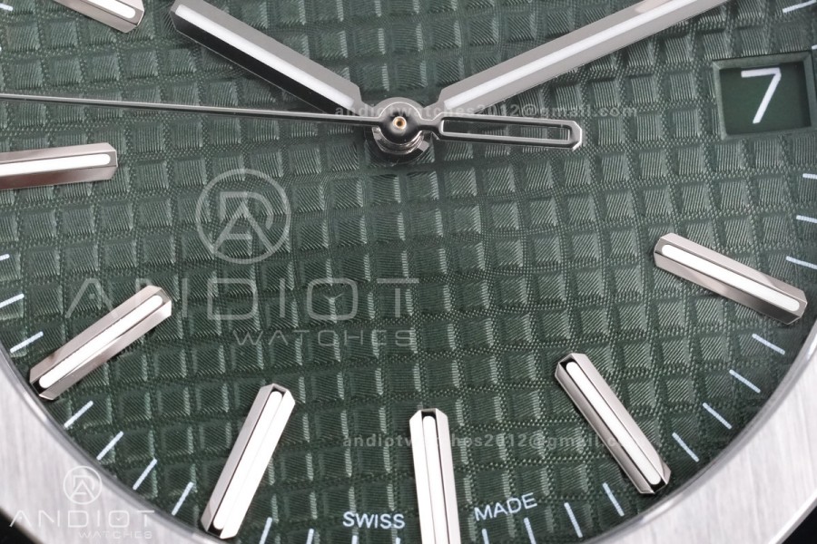 Royal Oak 41mm 15510 "50th Anniversary" SS ZF 1:1 Best Edition Green Textured Dial on SS Bracelet A4302