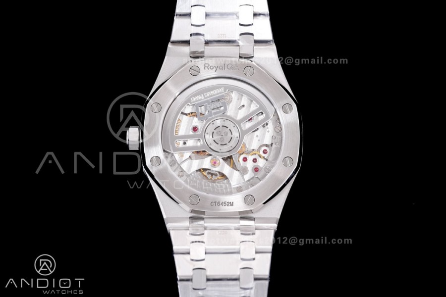 Royal Oak 41mm 15510 "50th Anniversary" SS ZF 1:1 Best Edition Green Textured Dial on SS Bracelet A4302