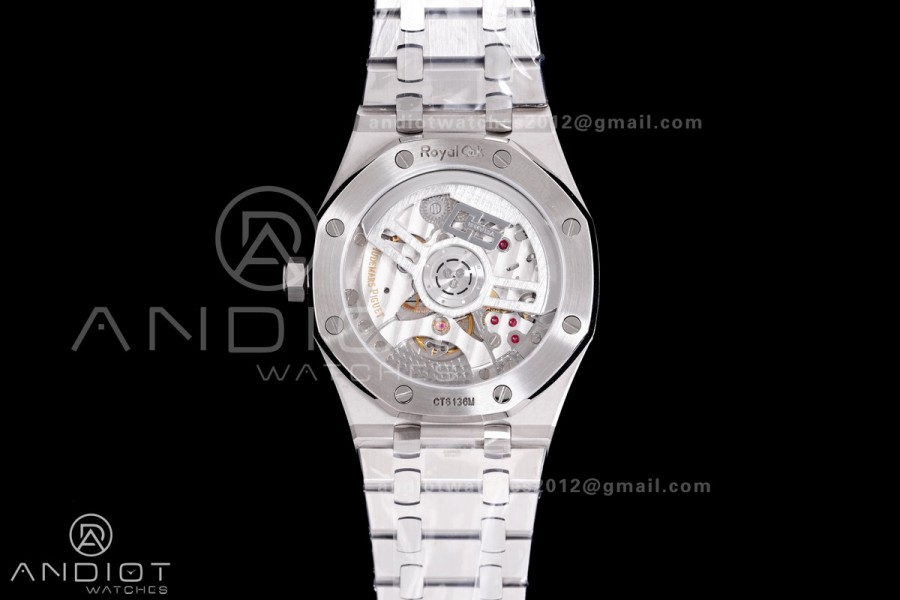 Royal Oak 41mm 15510 "50th Anniversary" SS ZF 1:1 Best Edition Blue Textured Dial on SS Bracelet A4302