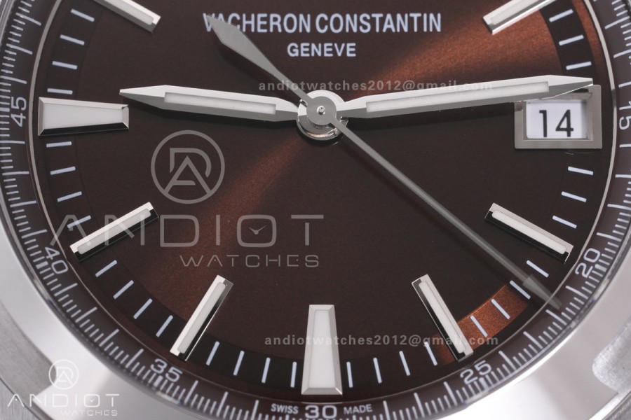 Overseas 4500V SS MKSF 1:1 Best Edition Brown Dial on SS Bracelet A5100