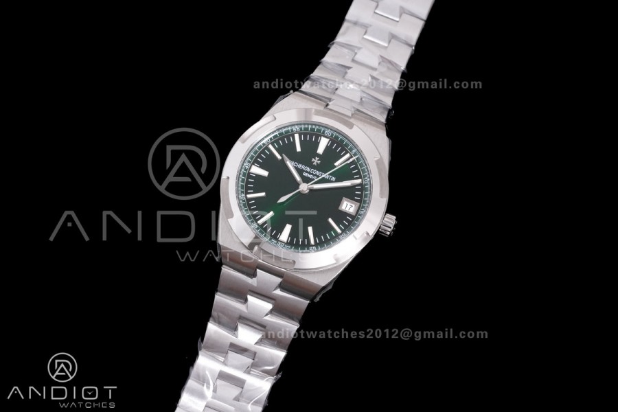 Overseas 4500V SS MKSF 1:1 Best Edition Green Dial on SS Bracelet A5100