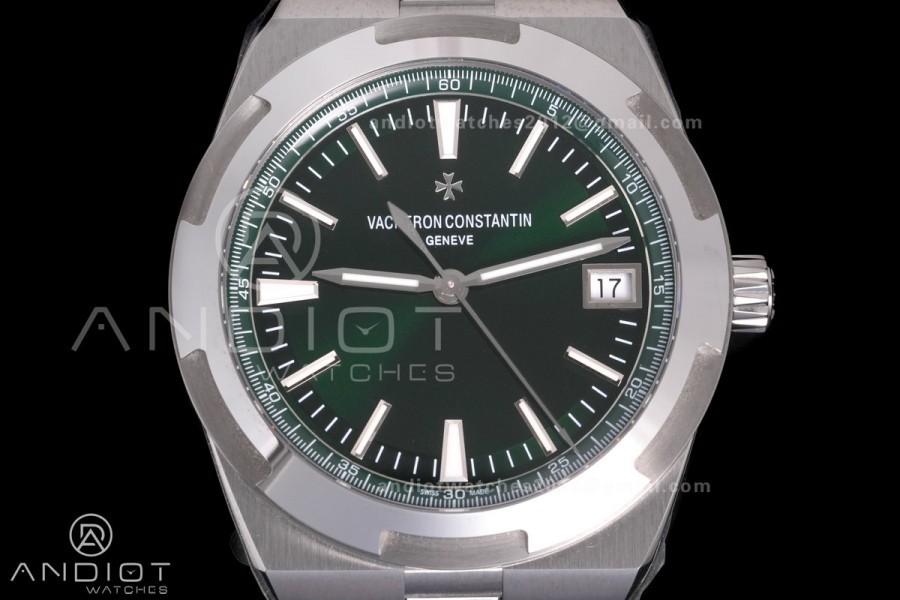Overseas 4500V SS MKSF 1:1 Best Edition Green Dial on SS Bracelet A5100