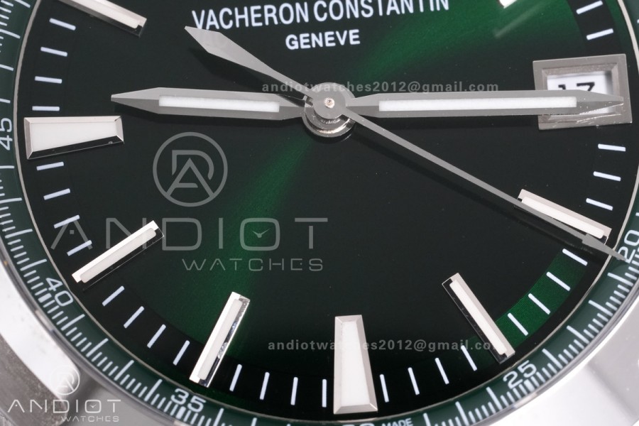 Overseas 4500V SS MKSF 1:1 Best Edition Green Dial on SS Bracelet A5100