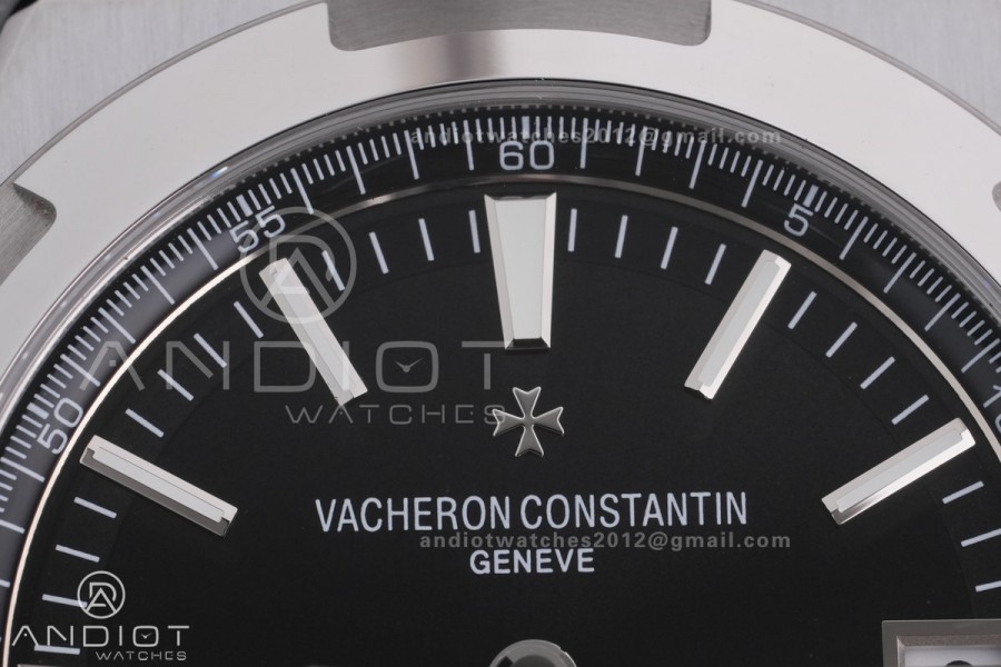 Overseas 4500V SS MKSF 1:1 Best Edition Black Dial on SS Bracelet A5100
