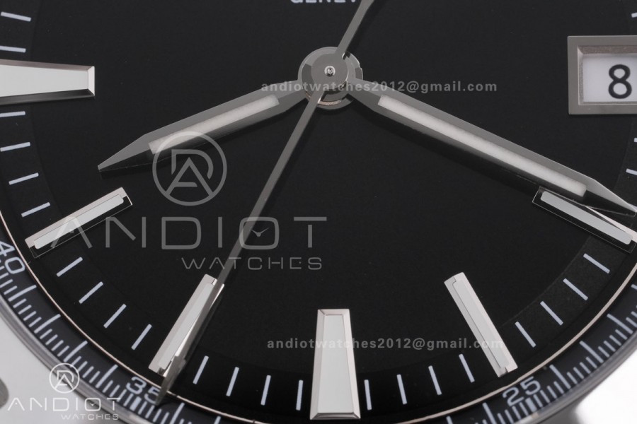 Overseas 4500V SS MKSF 1:1 Best Edition Black Dial on SS Bracelet A5100