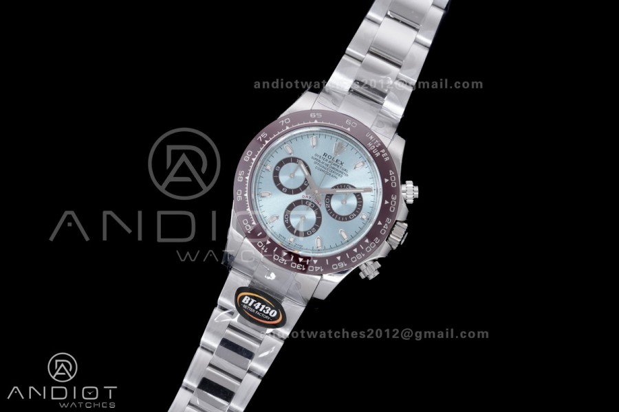 Daytona 116506 Brown Ceramic BTF 1:1 Best Edition Ice Blue Dial on SS Bracelet DD4130 V2