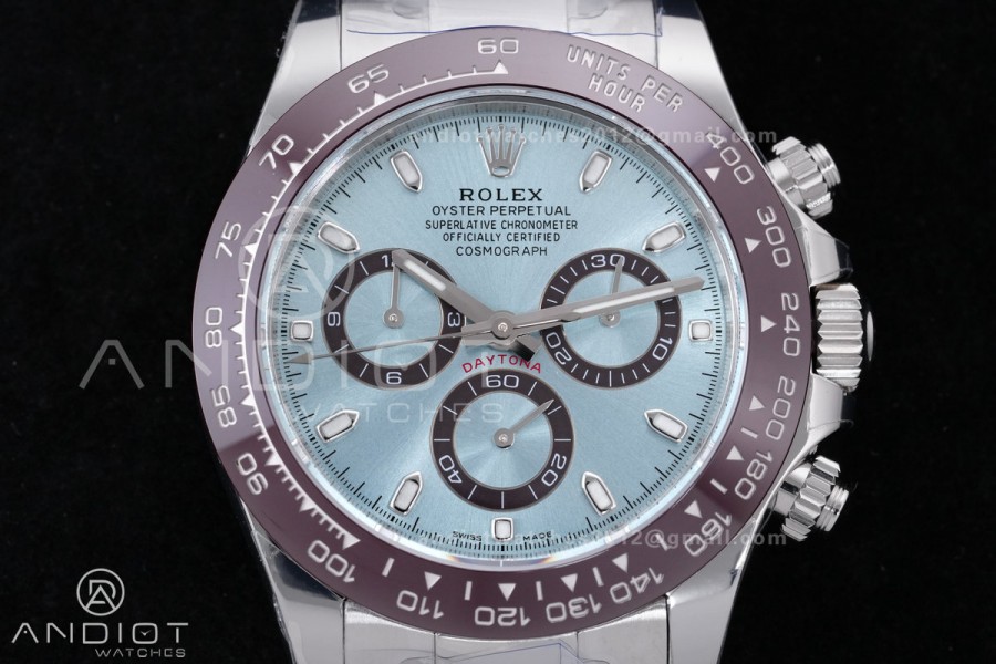 Daytona 116506 Brown Ceramic BTF 1:1 Best Edition Ice Blue Dial on SS Bracelet DD4130 V2