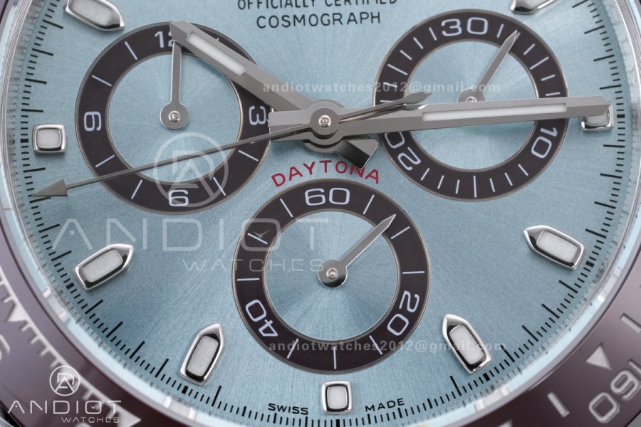 Daytona 116506 Brown Ceramic BTF 1:1 Best Edition Ice Blue Dial on SS Bracelet DD4130 V2