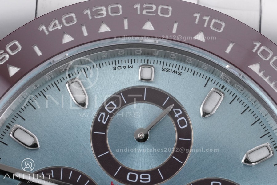 Daytona 116506 Brown Ceramic BTF 1:1 Best Edition Ice Blue Dial on SS Bracelet DD4130 V2