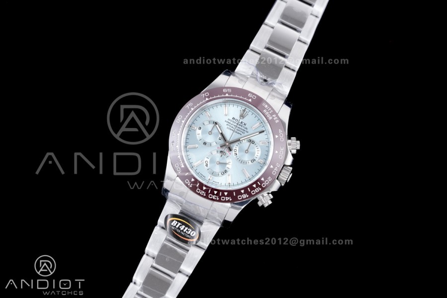 Daytona 116506 Brown Ceramic BTF 1:1 Best Edition Ice Blue Dial Crystal Marker on SS Bracelet DD4130 V2