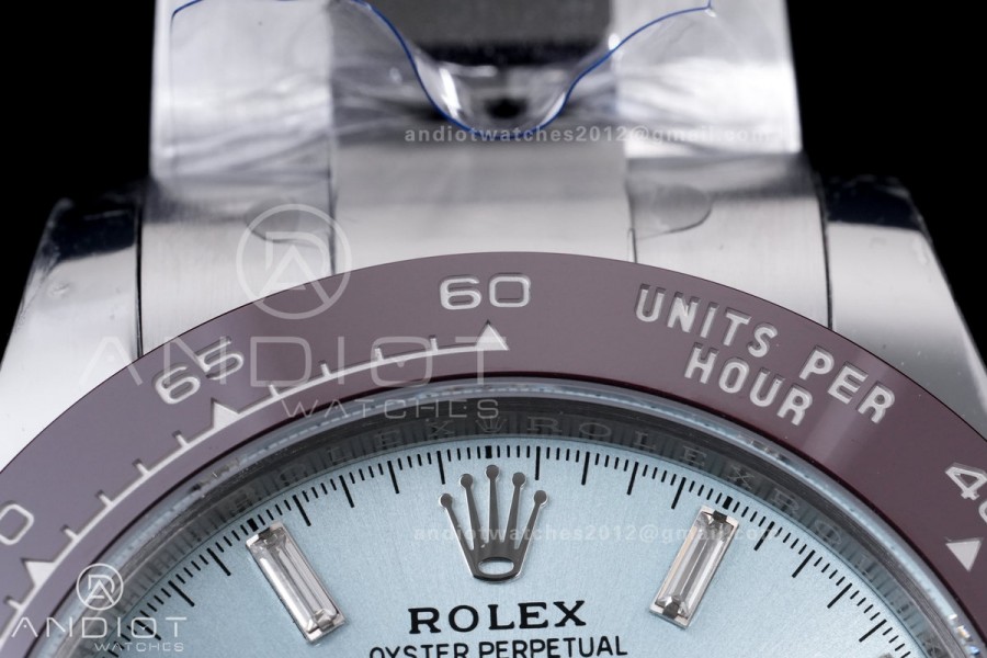 Daytona 116506 Brown Ceramic BTF 1:1 Best Edition Ice Blue Dial Crystal Marker on SS Bracelet DD4130 V2