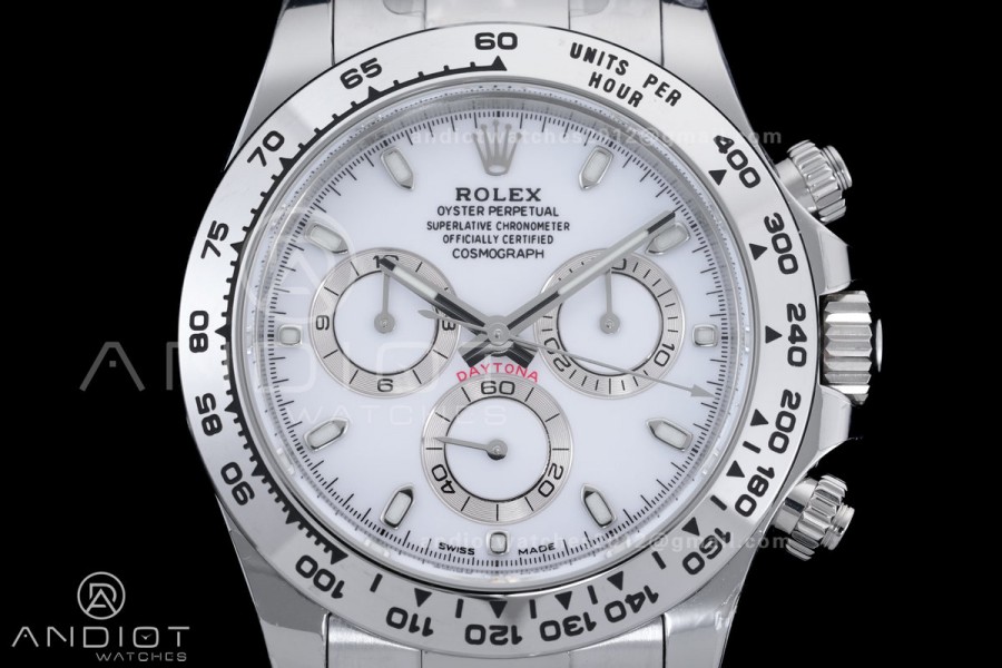 Daytona 116520 904 SS BTF 1:1 Best Edition White Dial On 904L SS Bracelet DD4130