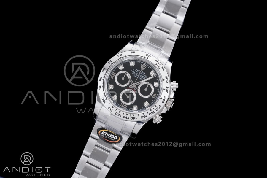 Daytona 116509 BTF 1:1 Best Edition 904L SS Case and Bracelet Black Diamonds Dial DD4130