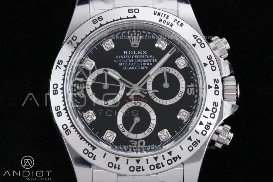 Daytona 116509 BTF 1:1 Best Edition 904L SS Case and Bracelet Black Diamonds Dial DD4130