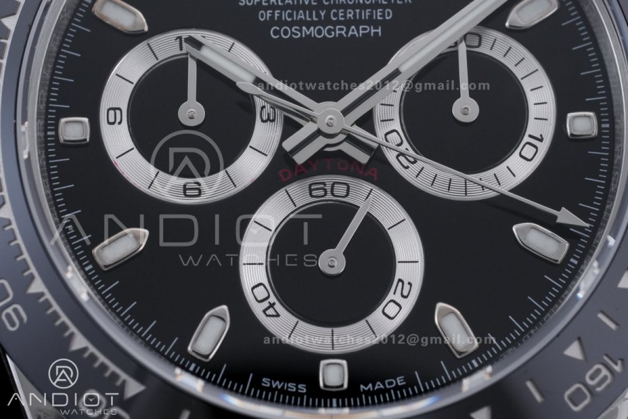 Daytona 116500 BTF 1:1 Best Edition 904L SS Case and Bracelet Black Dial DD4130