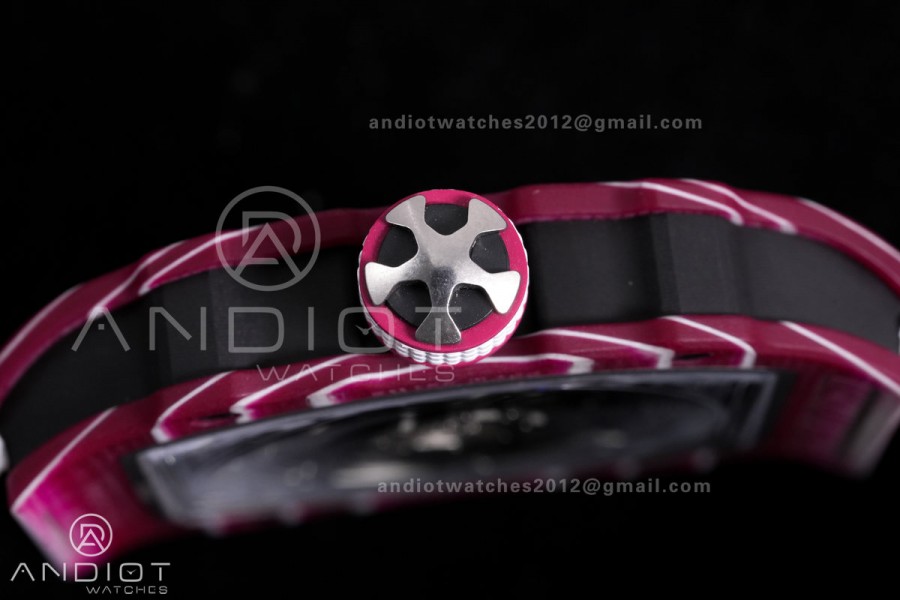 Custom Made RM67-02 Mutaz Essa Red NTPT on White Nylon strap CRMA7 Clone