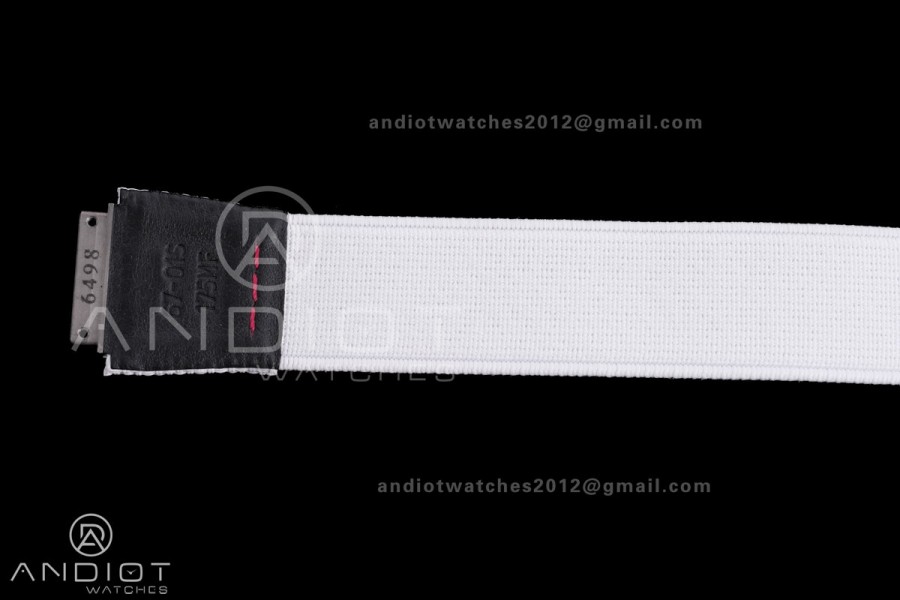 Custom Made RM67-02 Mutaz Essa Red NTPT on White Nylon strap CRMA7 Clone