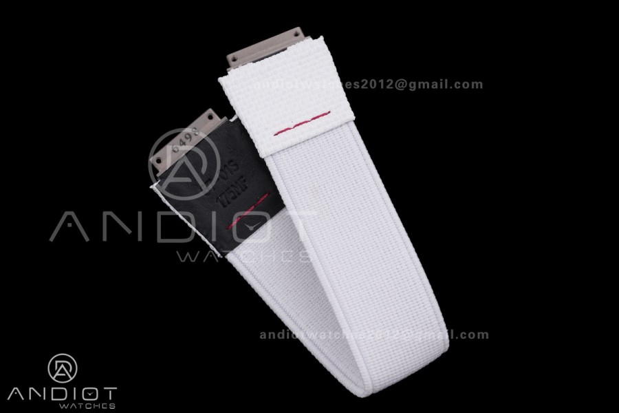 Custom Made RM67-02 Mutaz Essa Red NTPT on White Nylon strap CRMA7 Clone