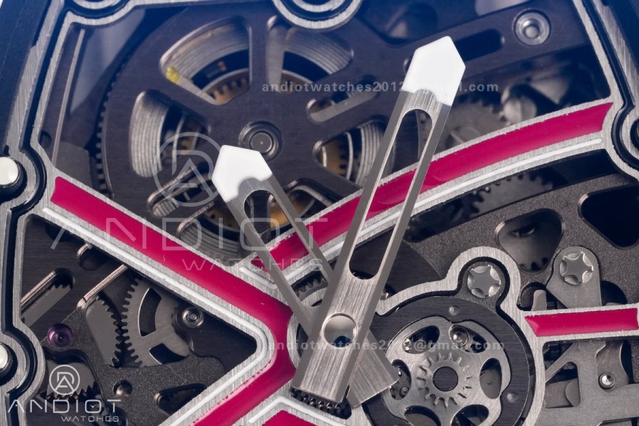 Custom Made RM67-02 Mutaz Essa Red NTPT on White Nylon strap CRMA7 Clone