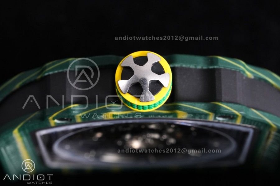 Custom Made RM67-02 Green NTPT Wayde van Niekerk on Green Nylon strap CRMA7 Clone
