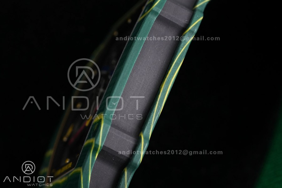 Custom Made RM67-02 Green NTPT Wayde van Niekerk on Green Nylon strap CRMA7 Clone