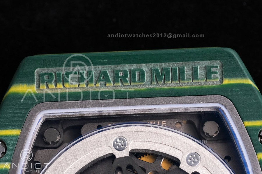Custom Made RM67-02 Green NTPT Wayde van Niekerk on Green Nylon strap CRMA7 Clone