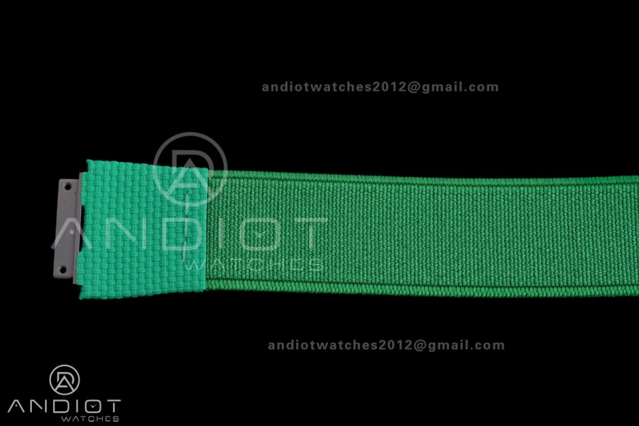 Custom Made RM67-02 Green NTPT Wayde van Niekerk on Green Nylon strap CRMA7 Clone