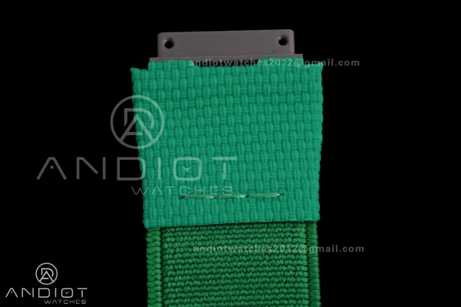 Custom Made RM67-02 Green NTPT Wayde van Niekerk on Green Nylon strap CRMA7 Clone