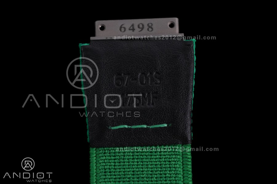 Custom Made RM67-02 Green NTPT Wayde van Niekerk on Green Nylon strap CRMA7 Clone