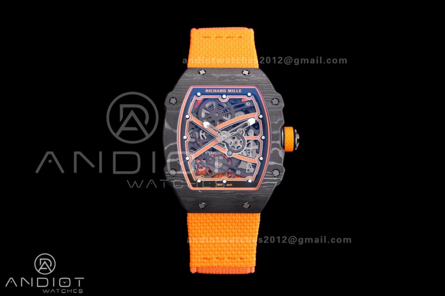 Custom Made RM67-02 NTPT Lando Norris on Orange Nylon strap CRMA7 Clone