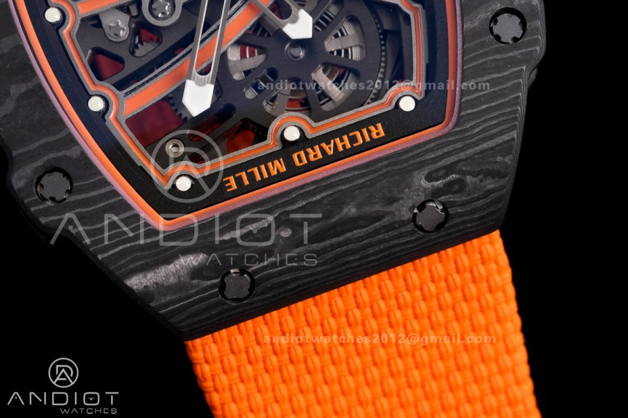 Custom Made RM67-02 NTPT Lando Norris on Orange Nylon strap CRMA7 Clone