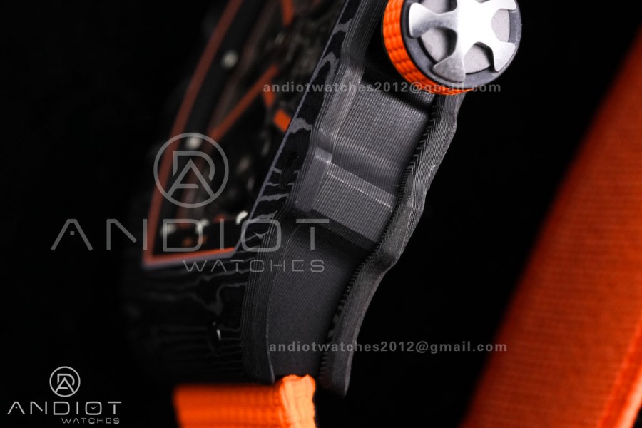 Custom Made RM67-02 NTPT Lando Norris on Orange Nylon strap CRMA7 Clone
